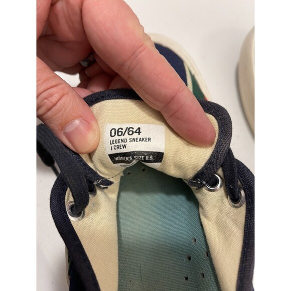 SeaVees for J Crew Women's Legend Sneaker Shoes Navy Blue Red Green Size 8.5 - Picture 9 of 10